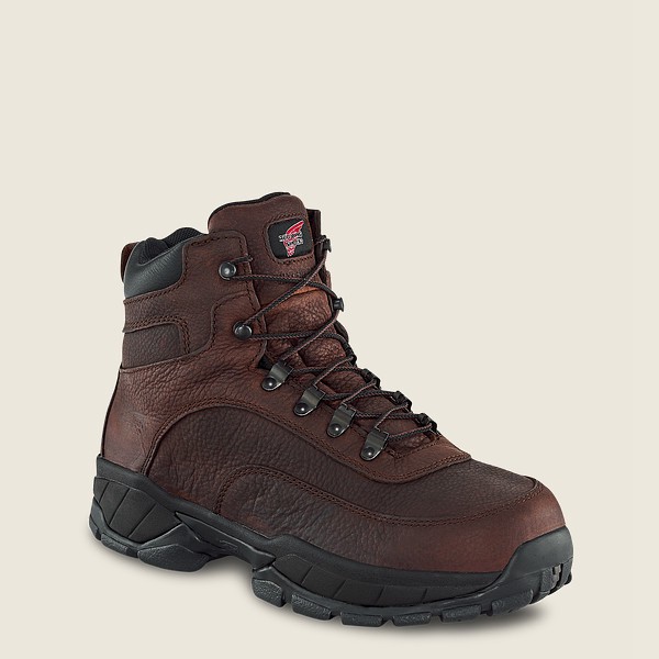 Botas Red Wing Hiking Hombre Marrom Oscuro - Truhiker - 6-Inch Waterproof Soft Toe - 508-EQWXTI